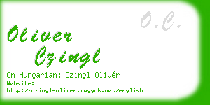 oliver czingl business card